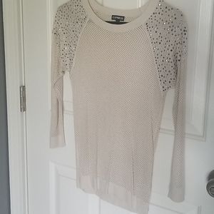 Knit sweater with studs